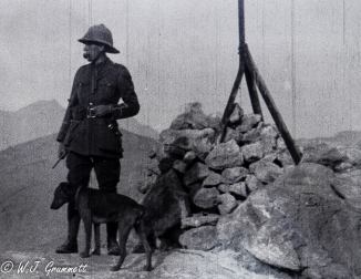 W. J. Grummett taking target practice at Barrack Hill, Quetta, India, 1916